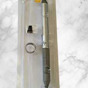 HP Rechargeable Active Pen G3 – Silver (6SG43AA) with Replacement Tips & Tool